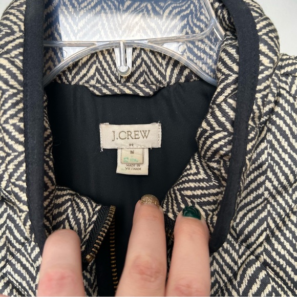 J. Crew Herringbone Black Zip-Up Vest - Picture 3 of 6